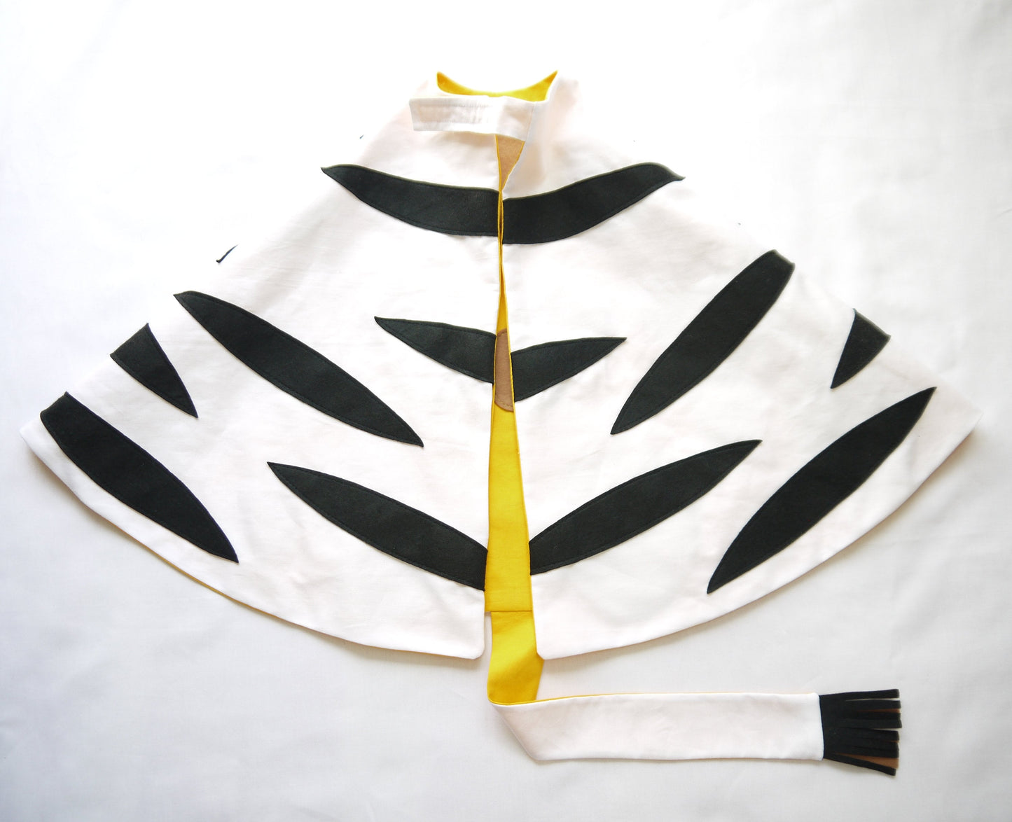 Zebra costume, mask, body and tail.