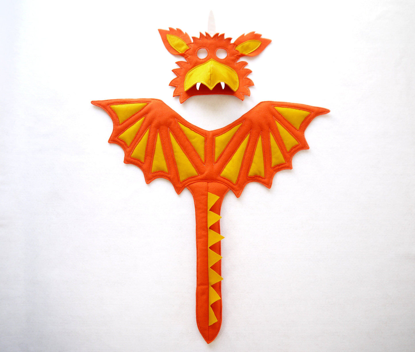 Orange Dragon wings mask and tail
