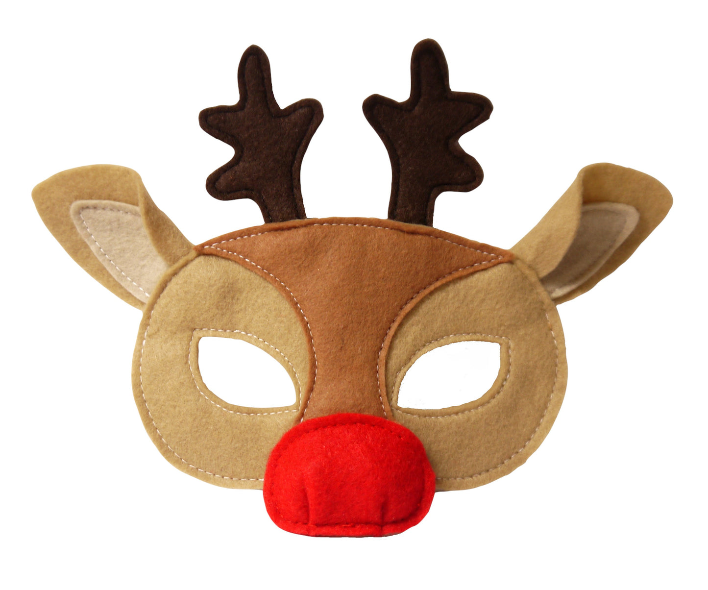 Rudolf Reindeer costume mask , Deer mask, child and adult sizes, stocking filler gift, Christmas present, nativity costume