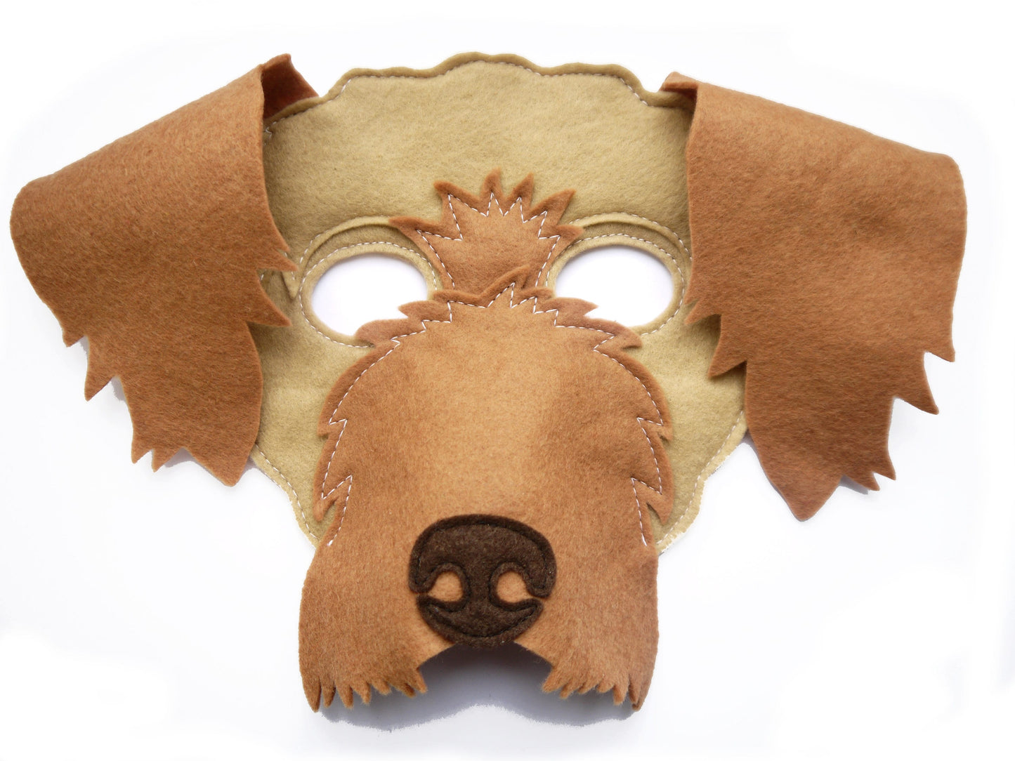 Book day dog costume mask, Labradoodle, Dog mask Doodle children's or adults size birthday gift puppy, cosplay, theatre