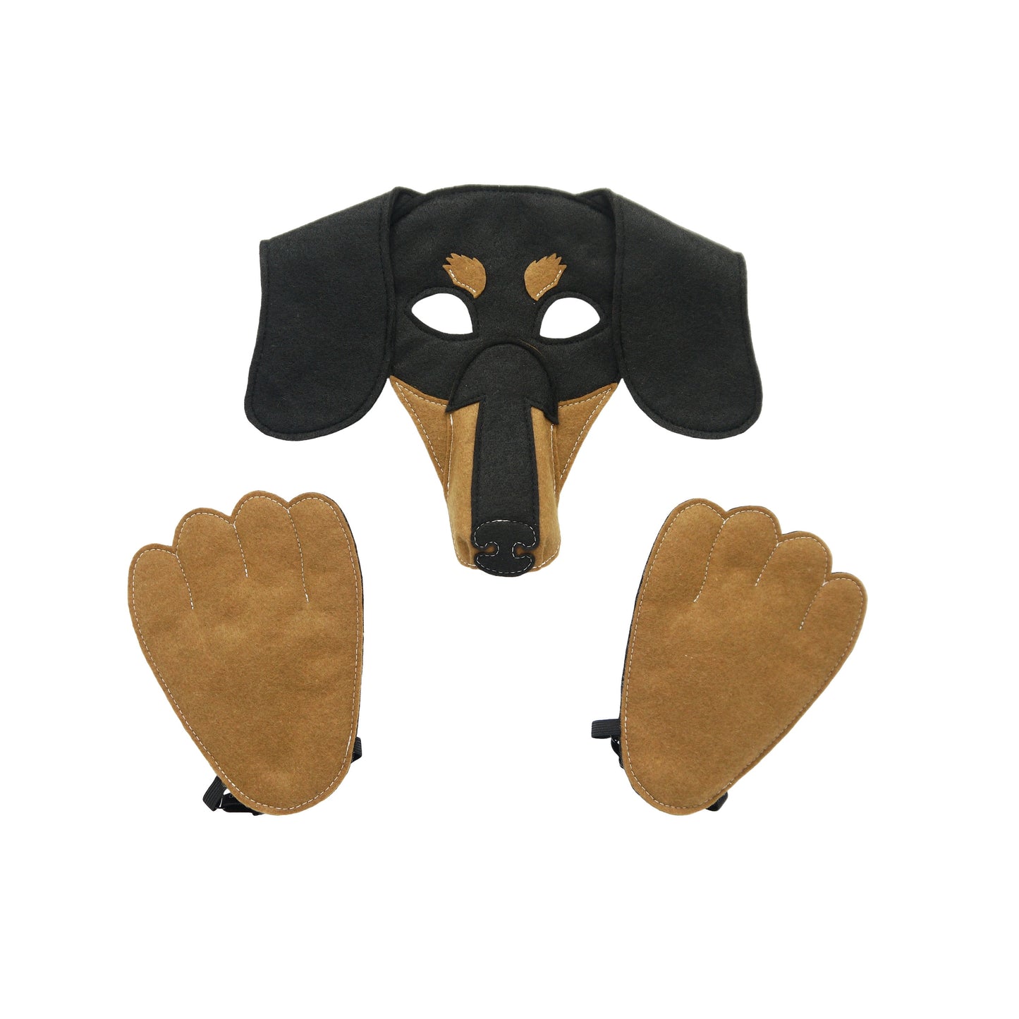 Dachshund costume mask and paws