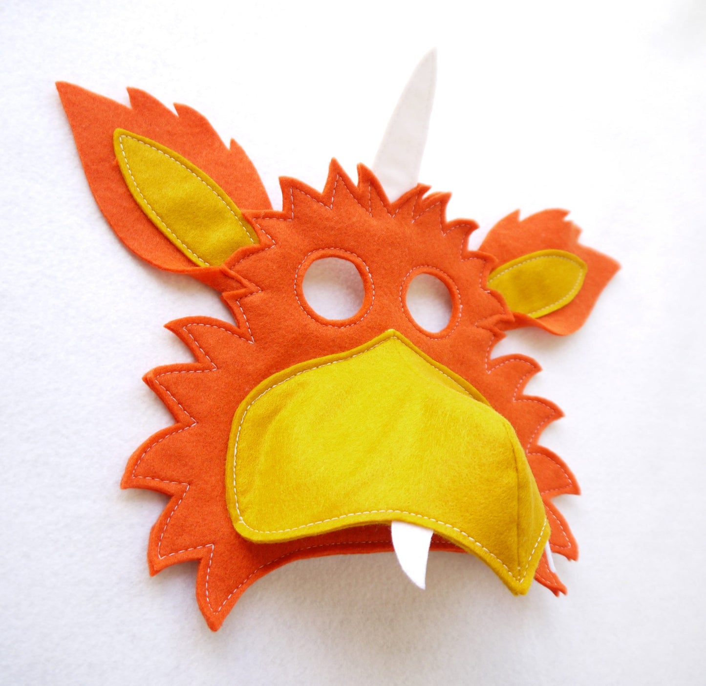 Orange Dragon wings  mask and tail