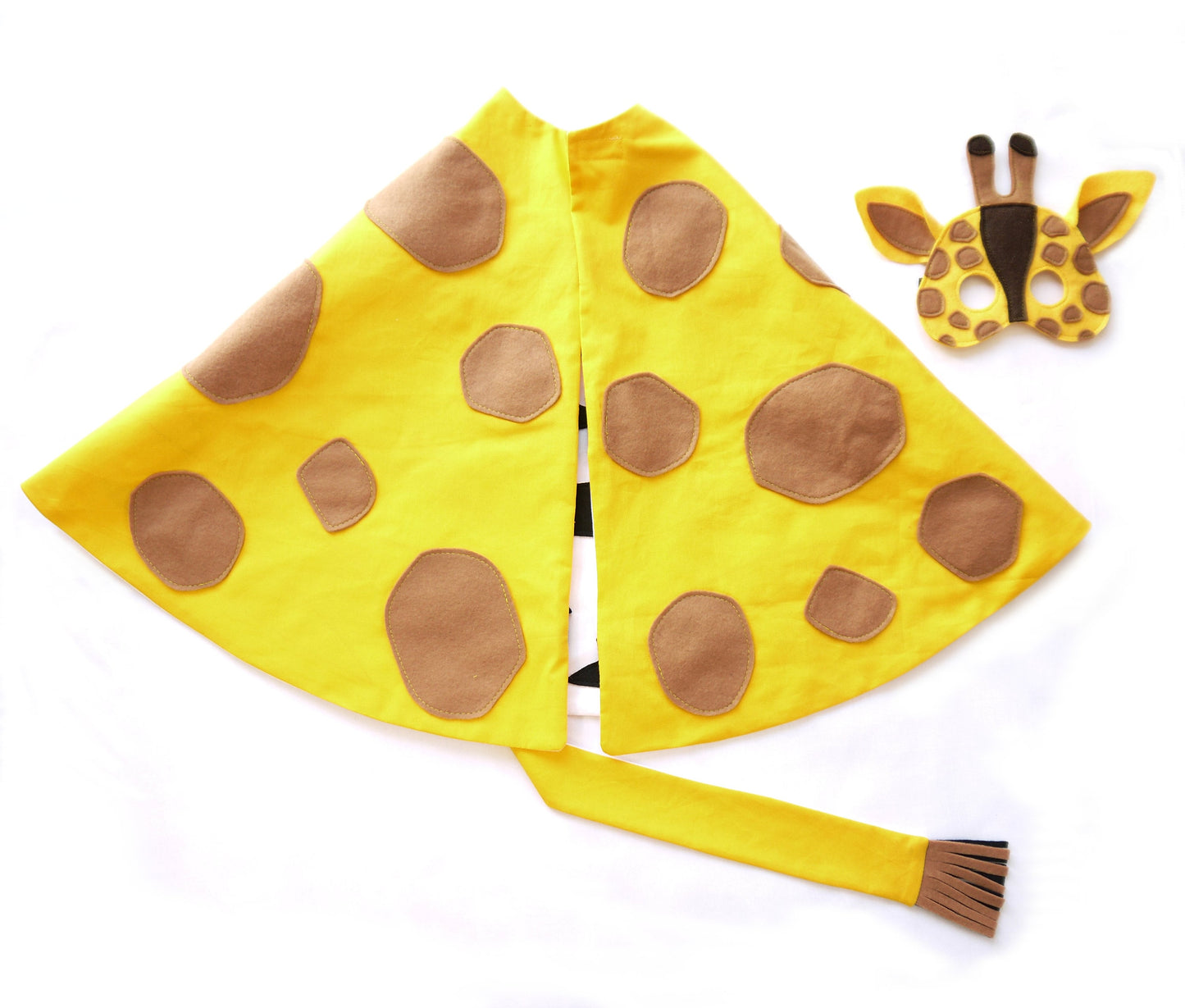 Giraffe costume cape and mask