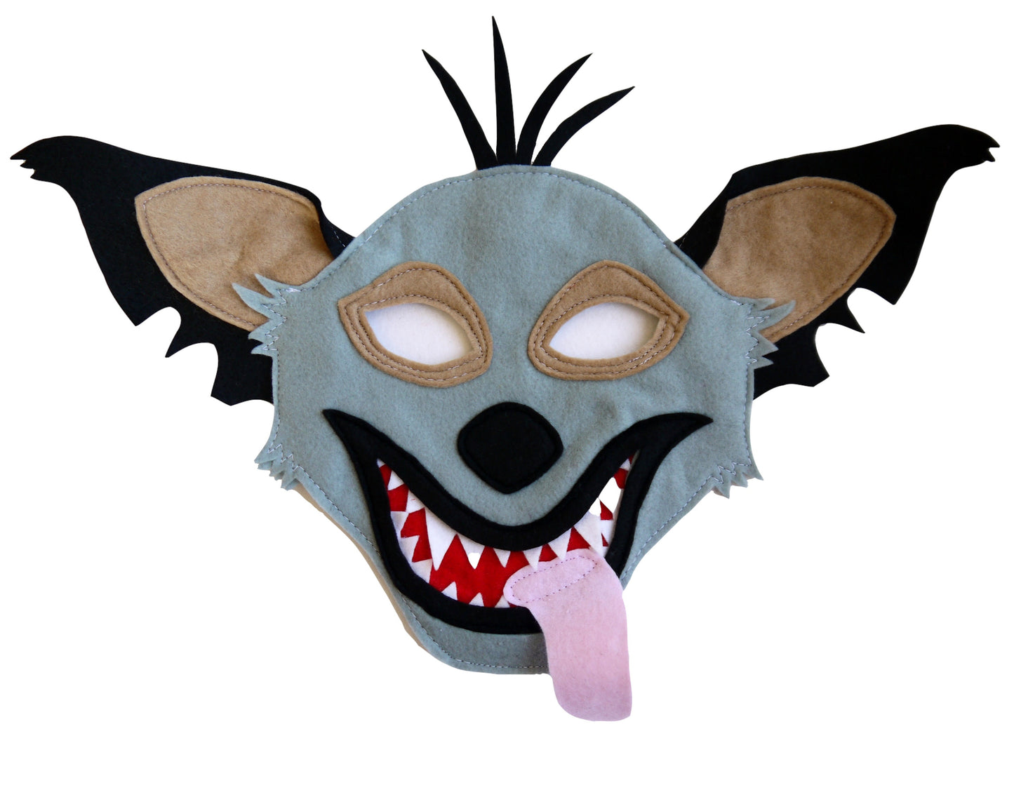Hyena costume mask, world book day costume, kids or adults size Banzai, Shenzi and Ed felt fabric, theatre production, dress up gift