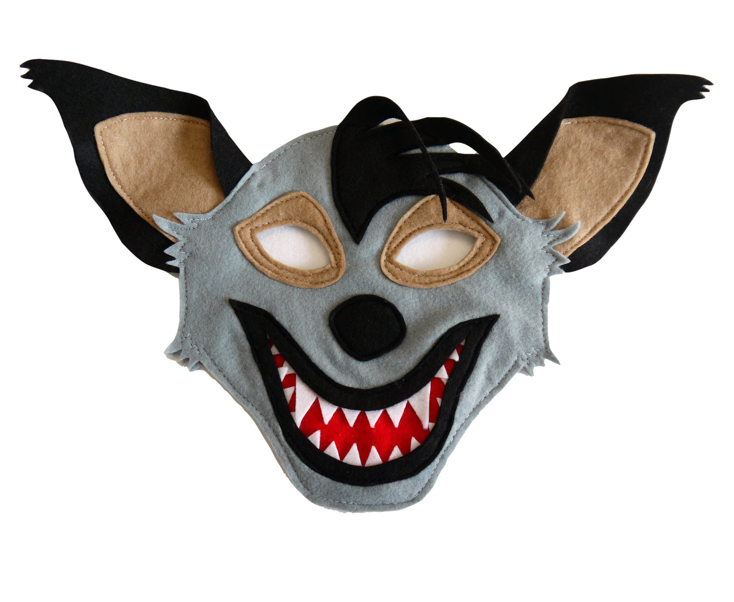 Hyena costume mask, world book day costume, kids or adults size Banzai, Shenzi and Ed felt fabric, theatre production, dress up gift