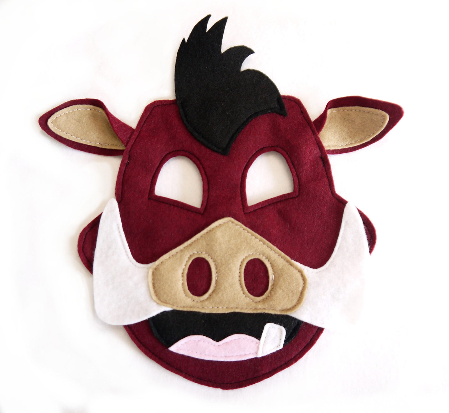 warthog costume mask, pig, kids and adult, custom costume, gift, book day, theatre, Men's women's, book week, headdress