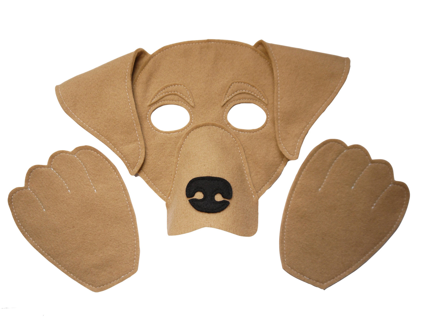 Golden Labrador Dog costume mask and paws