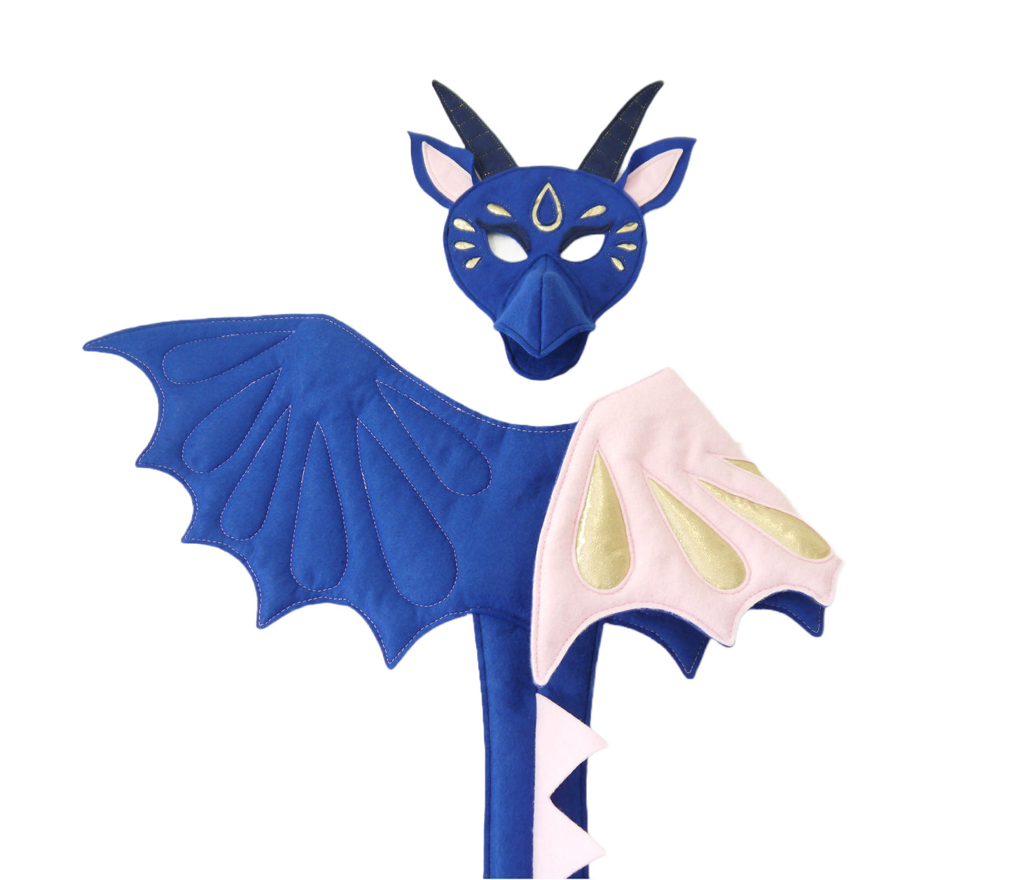 Treasure Dragon costume wings and mask