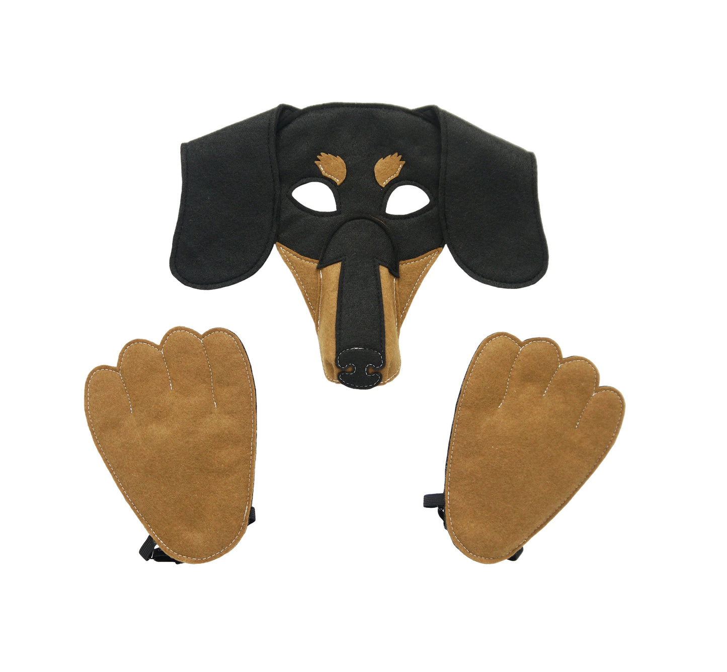 Dachshund Mask and paws costume, Father's day gift, Sausage Dog, gift, play production Theatre, dog lover gift, Adult and children’s sizes